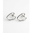 Boucles d'oreilles 'Heart love' ARGENT - Acier inoxydable