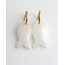 Boucles d'oreilles 'Salvy' BLANCHES - Acier inoxydable