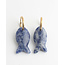 Boucles d'oreilles 'Salvy' SODALITE - Acier inoxydable