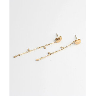 'LOVA' EARRINGS GOLD - STAINLESS STEEL