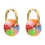 'Sarai' Boucles d'oreilles OR MULTICOLORE - Acier inoxydable