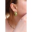 Green chunky hoops gold - stainless steel