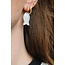 Boucles d'oreilles 'Salvy' BLANCHES - Acier inoxydable