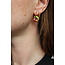 'Sarai' Boucles d'oreilles MULTICOLORE ARGENT - Acier inoxydable