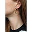 Boucles d'oreilles "Dot hoops" OR - Acier inoxydable