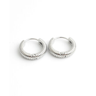 Boucles d'oreilles 'Kora' ARGENT - Acier inoxydable