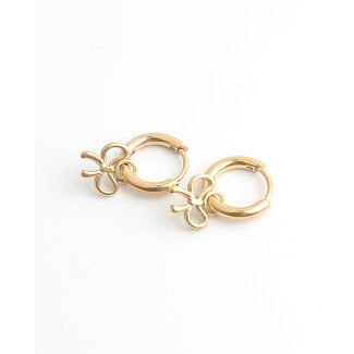 'Little bow' earrings GOLD - Stainless steel