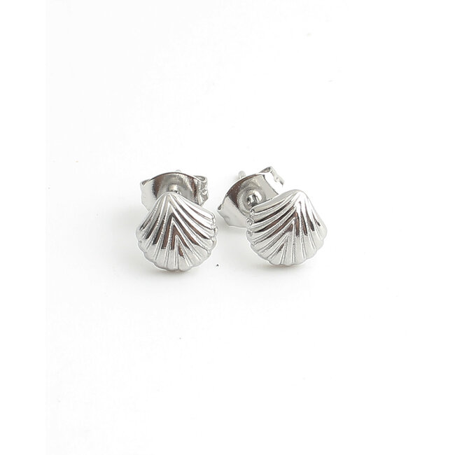 'Enora' studs ZILVER - Stainless steel