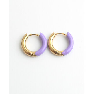 Boucles d'oreilles "Happy Times" VIOLET - Acier inoxydable