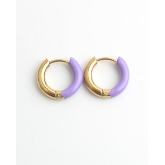 "Happy Times" earrings PURPLE - Stainless steel