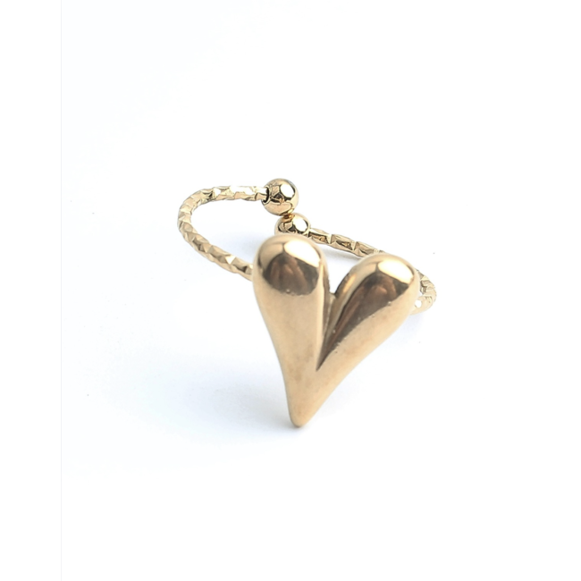 'Cariño' ring GOUD - Stainless steel (verstelbaar)