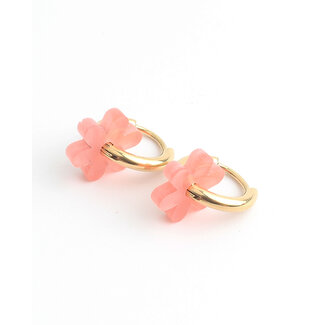 Boucles d'oreilles Reza ROSES - Acier inoxydable