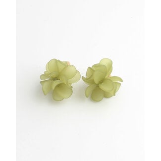 'Straya' earrings GREEN - Stainless steel