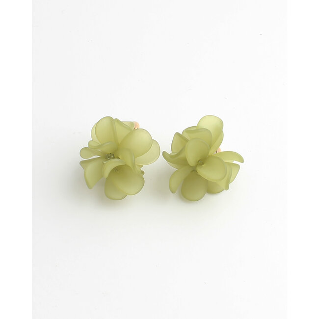 'Straya' earrings GREEN - Stainless steel