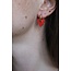 Boucles d'oreilles 'Hanne' ROUGES - Acier inoxydable