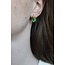 Reza earrings GREEN - Stainless steel