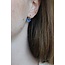 Boucles d'oreilles 'Reza' BLEUES - Acier inoxydable