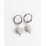 Boucles d'oreilles 'Pink Sun' ARGENT - Acier inoxydable