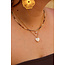 Heart Shaped Shell Necklace Gold - Stainless Steel