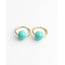 "Aya" Boucle d'oreille Turquoise - Acier inoxydable