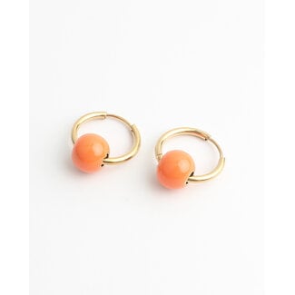 "Aya" Earring Orange - Stainless steel