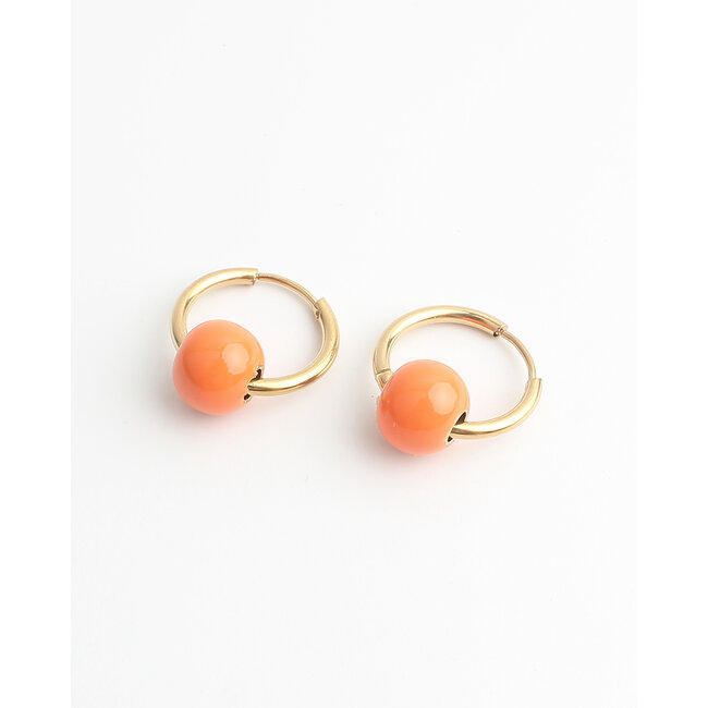 "Aya" Earring Orange - Stainless steel