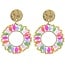 Boucles d'oreilles 'Violetta' multicolores - Acier inoxydable