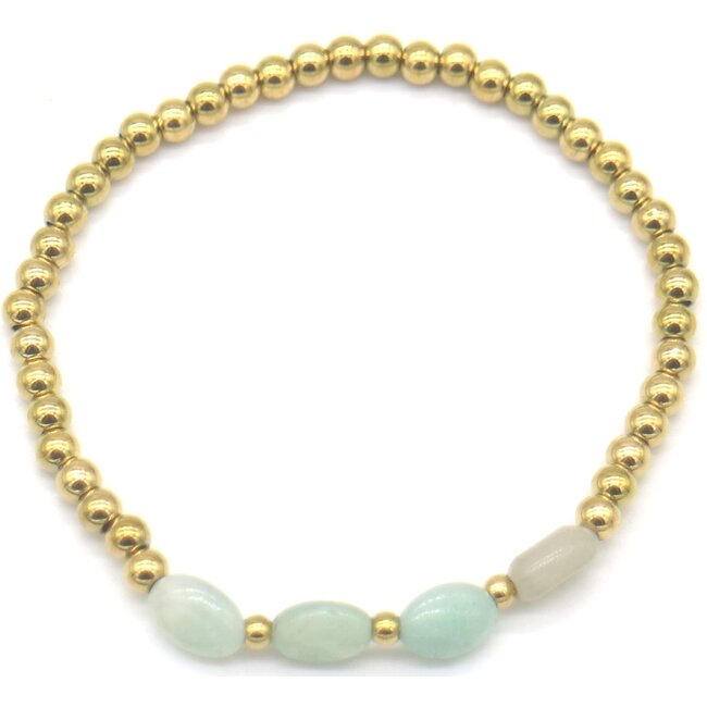 'Indi' Bracelet Vert - Acier inoxydable