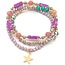 Conjunto de pulseras 'Faya' (3 piezas) MORADO - Acero inoxidable