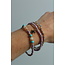 Ensemble de bracelets 'Faya' (3 pièces) VIOLET - Acier inoxydable