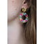 Boucles d'oreilles 'Violetta' multicolores - Acier inoxydable