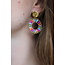 Pendientes 'Violetta' multicolor - Acero inoxidable