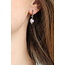 Boucles d'oreilles 'Pink Sun' ARGENT - Acier inoxydable