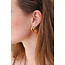 'Maia' Boucles d'oreilles ORANGE - Acier inoxydable