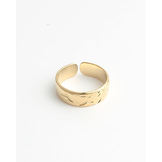 'Hirundo' ring GOLD - Stainless steel