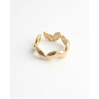 Anillo 'Sena' ORO - Acero inoxidable (ajustable)