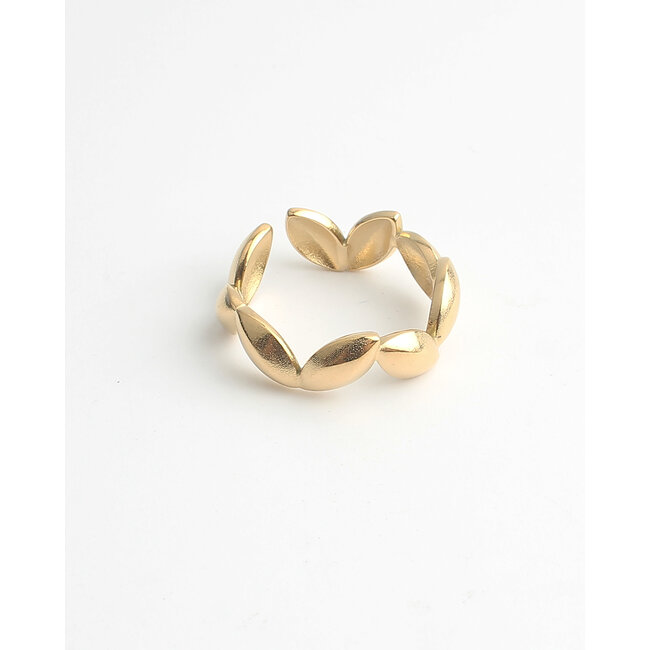 Anillo 'Sena' ORO - Acero inoxidable (ajustable)