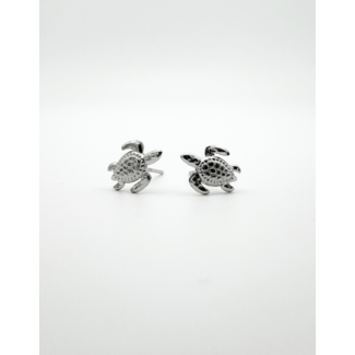 Pendientes 'Turtle' PLATA - Acero inoxidable