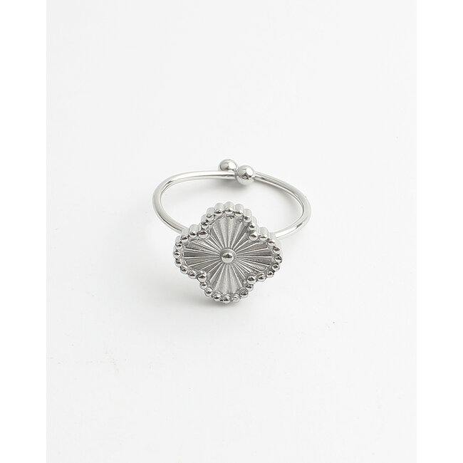 "Rosie" RING SILVER - Stainless steel (Verstelbaar)