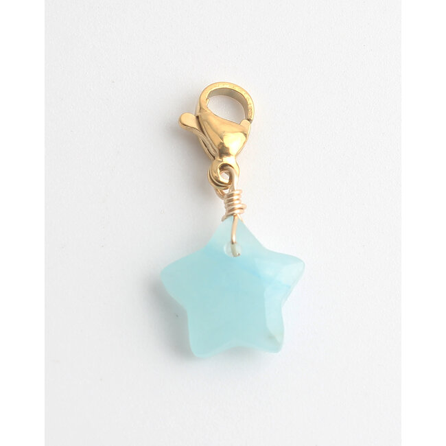 Design your own collectie  - Notbranded Charm - Light Blue Star