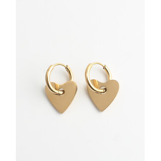 Boucles d'oreilles 'True love' OR - Acier inoxydable