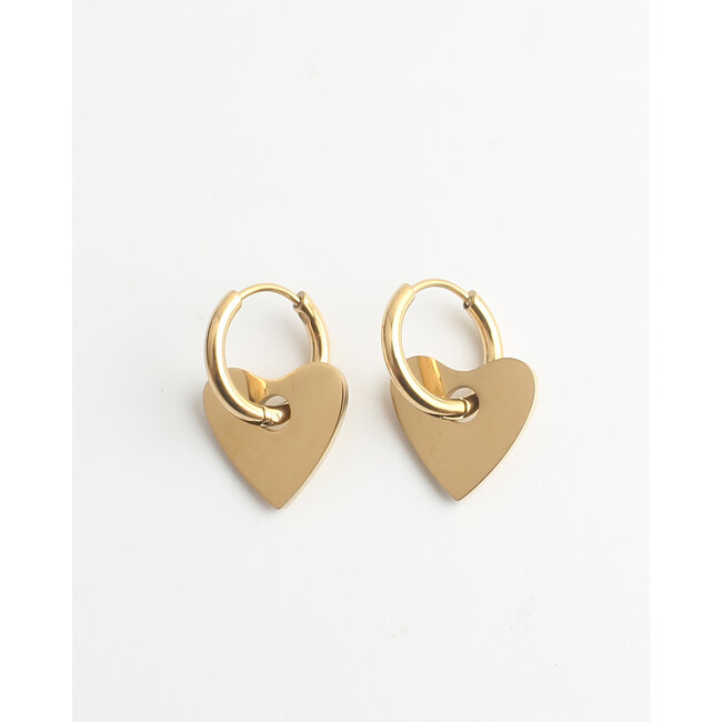 Boucles d'oreilles 'True love' OR - Acier inoxydable