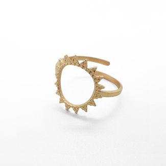 'Sweet Sun' verstelbare ring - stainless steel