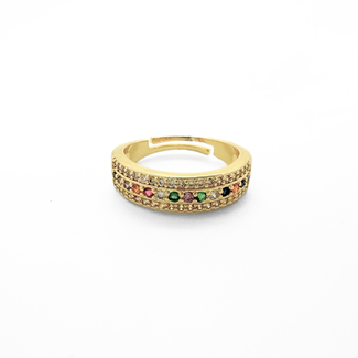 'A girl's best friend' Ring - gold plated (adjustable)