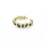 'Mona'  ring Green  - Gold Plated (verstelbaar)