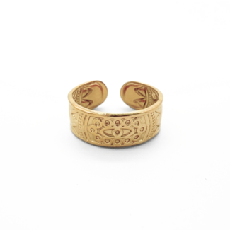 Aztec 'Ring Gold - Acciaio inossidabile (regolabile)