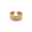 Anillo 'Aztec' oro - acero inoxidable (ajustable)