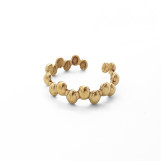 'Mariella' ring gold - stainless steel (verstelbaar)