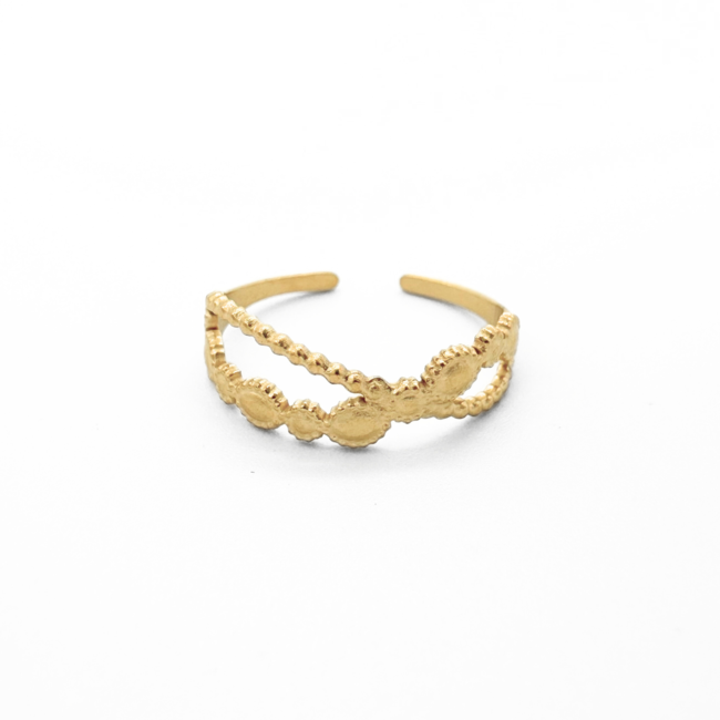 Donna 'Verstelbare Ring Gold - Acciaio inossidabile