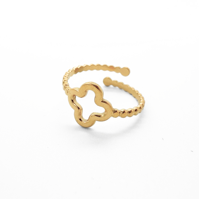 'MACEY' RING GOLD - EDELSTAHL (VERSTELLBAR)